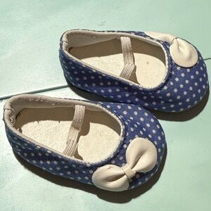 American girl purple polka dot shoes